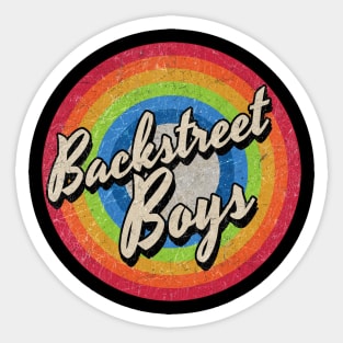 Vintage Style circle - Backstreet boys Sticker